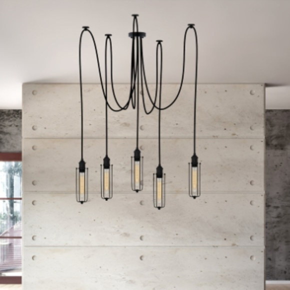 5 Pendant Swag Chandelier - Picture 4 of 6